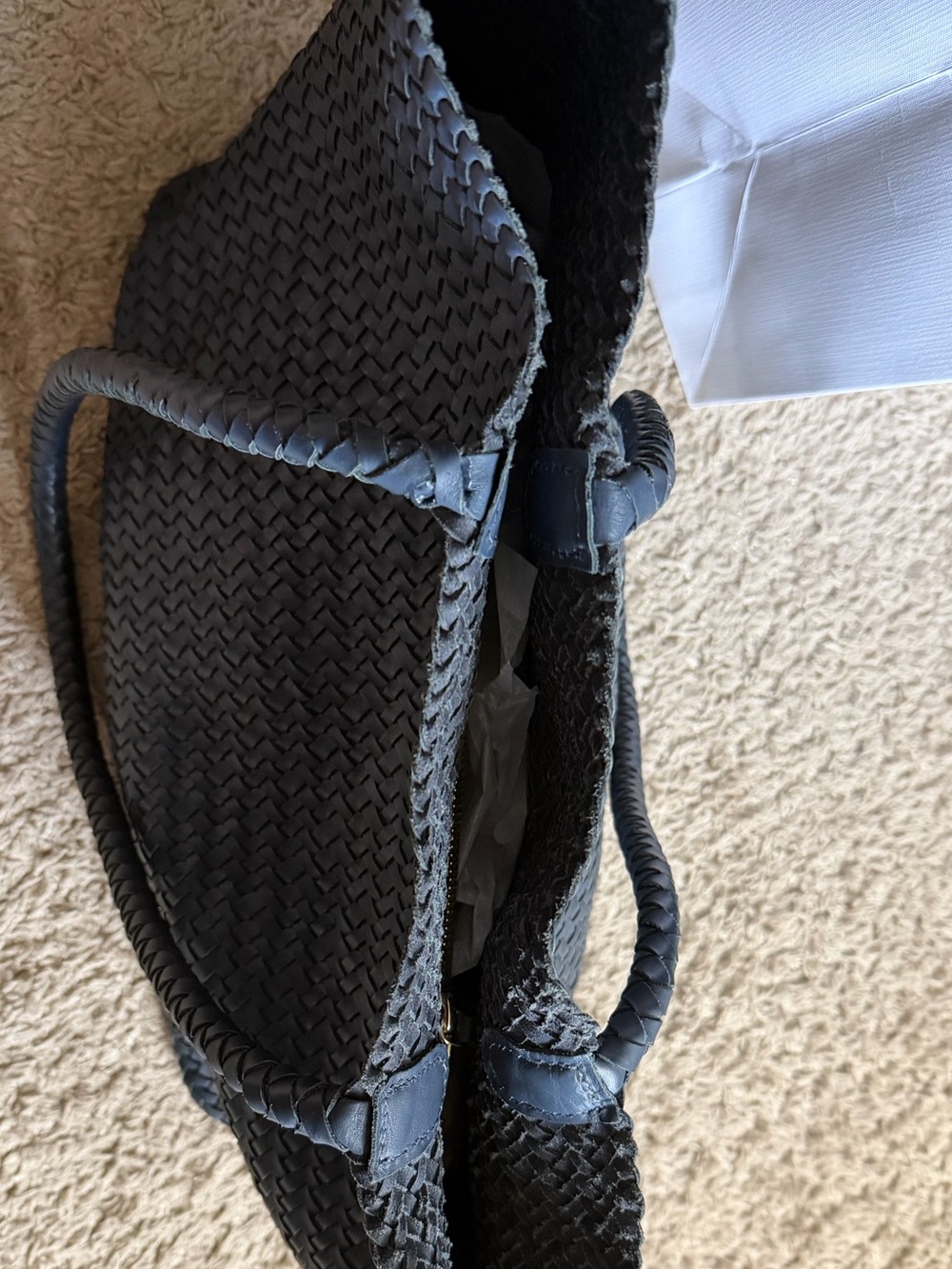 Madewell The Signature Woven Tote Leather Shoulder Handbag - Picture 11 of 15